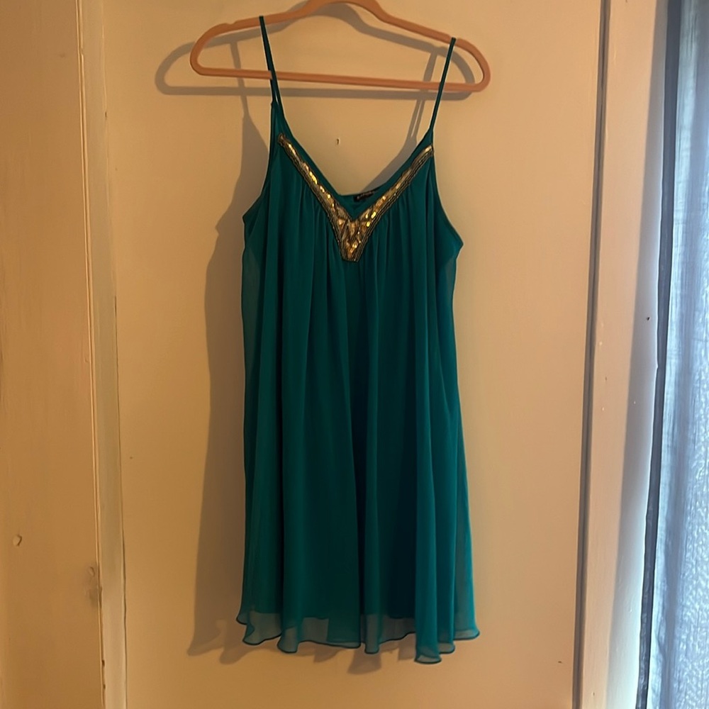dress, from express, size L, turquoise